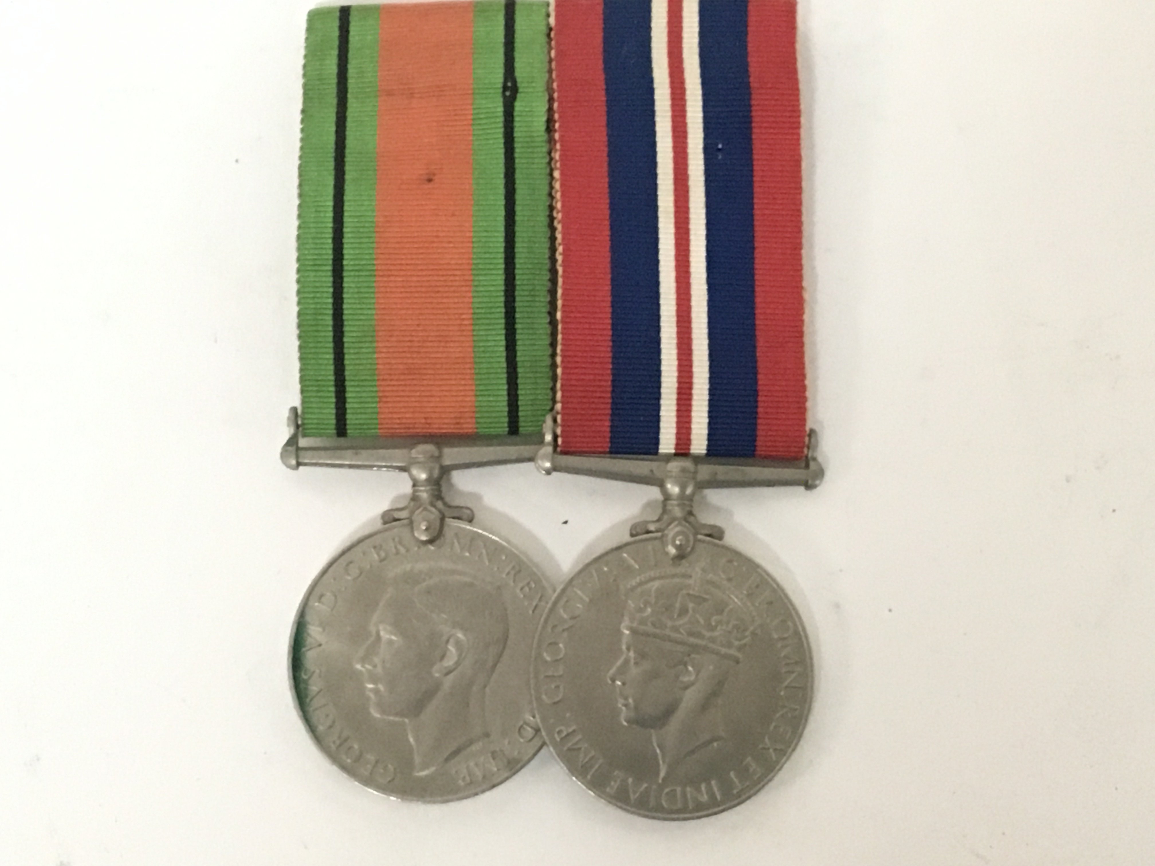 Two II world war medals the defence medal and Vict