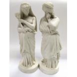 A pair of Parian figures of Neo Classical figures,