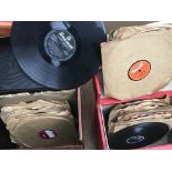 Two record cases of 78s comprising mainly jazz and