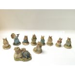 Ten Brambly Hedge figures with original boxes.