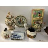 A box of mixed Collectables china and ceramics, in