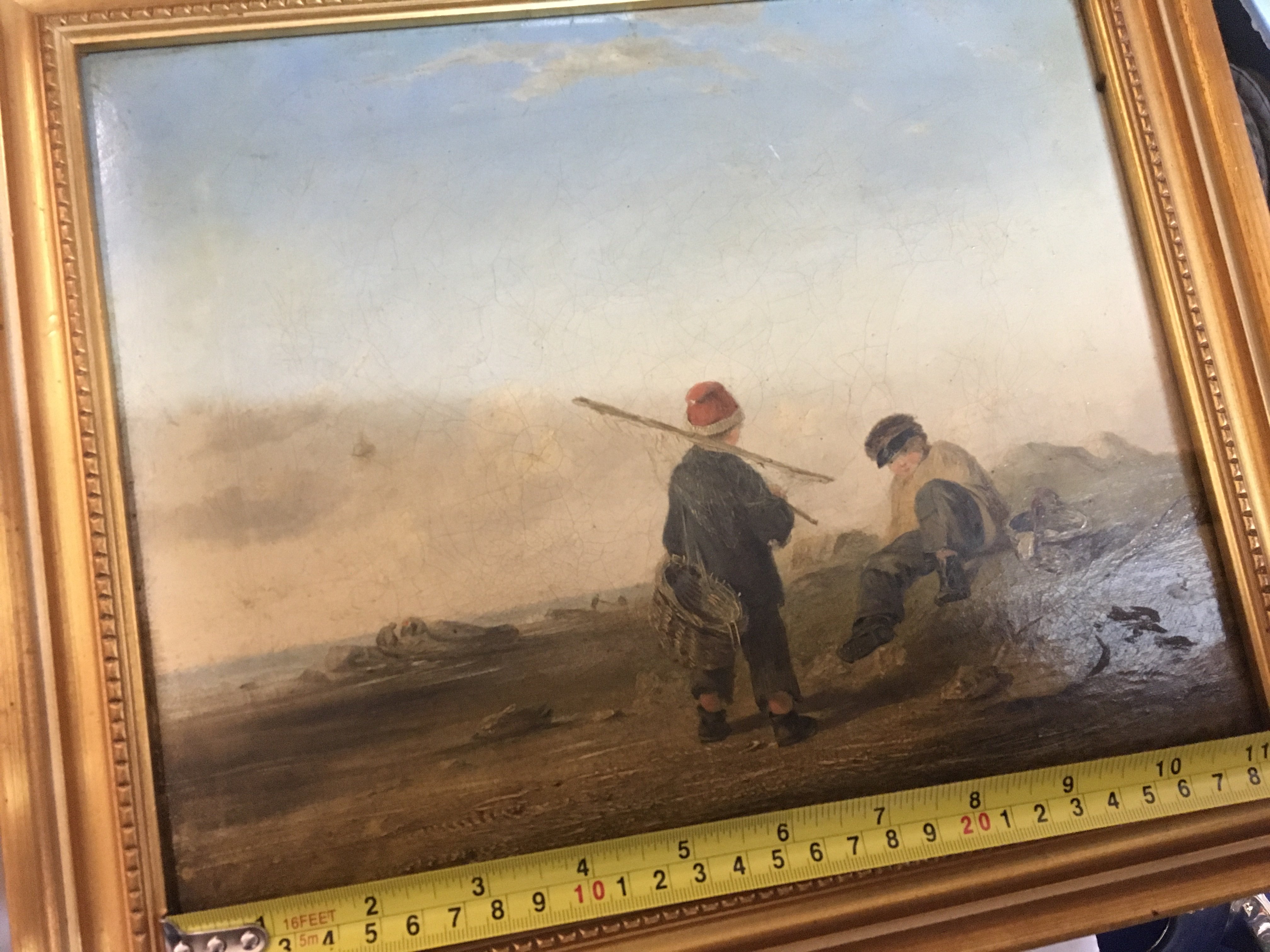 A pair of gilt framed oils on canvas depicting fig - Bild 2 aus 2