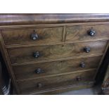 A Victorian mahogany chest of drawers fitted with