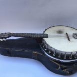 A circa 1920s cased Windsor Pyxe banjo mandolin.