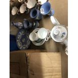 A Collection of Wedgwood jasper ware and three box