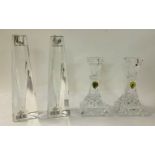 2 pairs of modern Waterford lead crystal candlesti