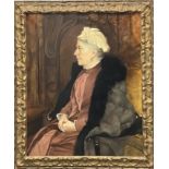 A gilt framed oil on canvas of Sarianna Browning s