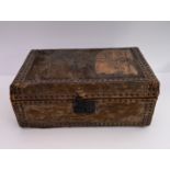 Robert Browning's calfskin and leather trunk with