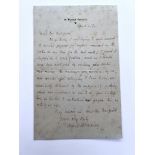 A signed letter addressed to Mr Macquoid (Thomas R