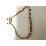 A 9carat gold graduating link watch chain 30g appr