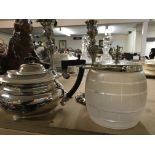 A collection of silver plated ware various includi