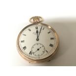 A 9carat gold cased pocket watch maker W Benson Lo