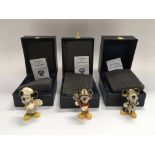 Three boxed limited edition Arribas Disney Swarovs