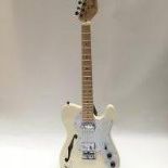 A scratch built electric guitar in the style of a