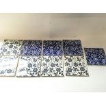 Collection of vintage tiles from the Milton China works Stoke on Trent