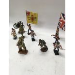 A collection of delprado and W Britain model soldi