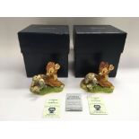 Two boxed limited edition Arribas Disney Swarovski