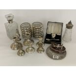 A collection of Sterling Silver Mounted items to i