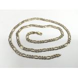 A 9ct gold Figaro chain, approx 35g.