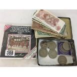 A small collection of uncirculated 1983 coins together with commemorative coins and used bank