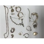 A collection of 9 ct gold and gold tone jewellery