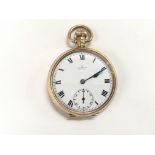 A 9ct gold Coventry Astral pocket watch.