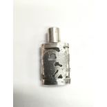 A small silver overlaid glass scent bottle impress