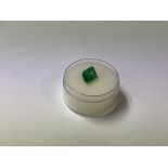 An unmounted 2.24ct natural Columbian emerald. 10x