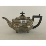 A hallmarked silver teapot, approx 630g, Birmingha