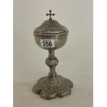 A French hallmarked silver Communion cup and cover