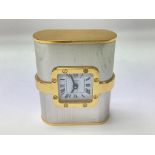 Cartier Pans quartz alarm clock no: 7525 00936