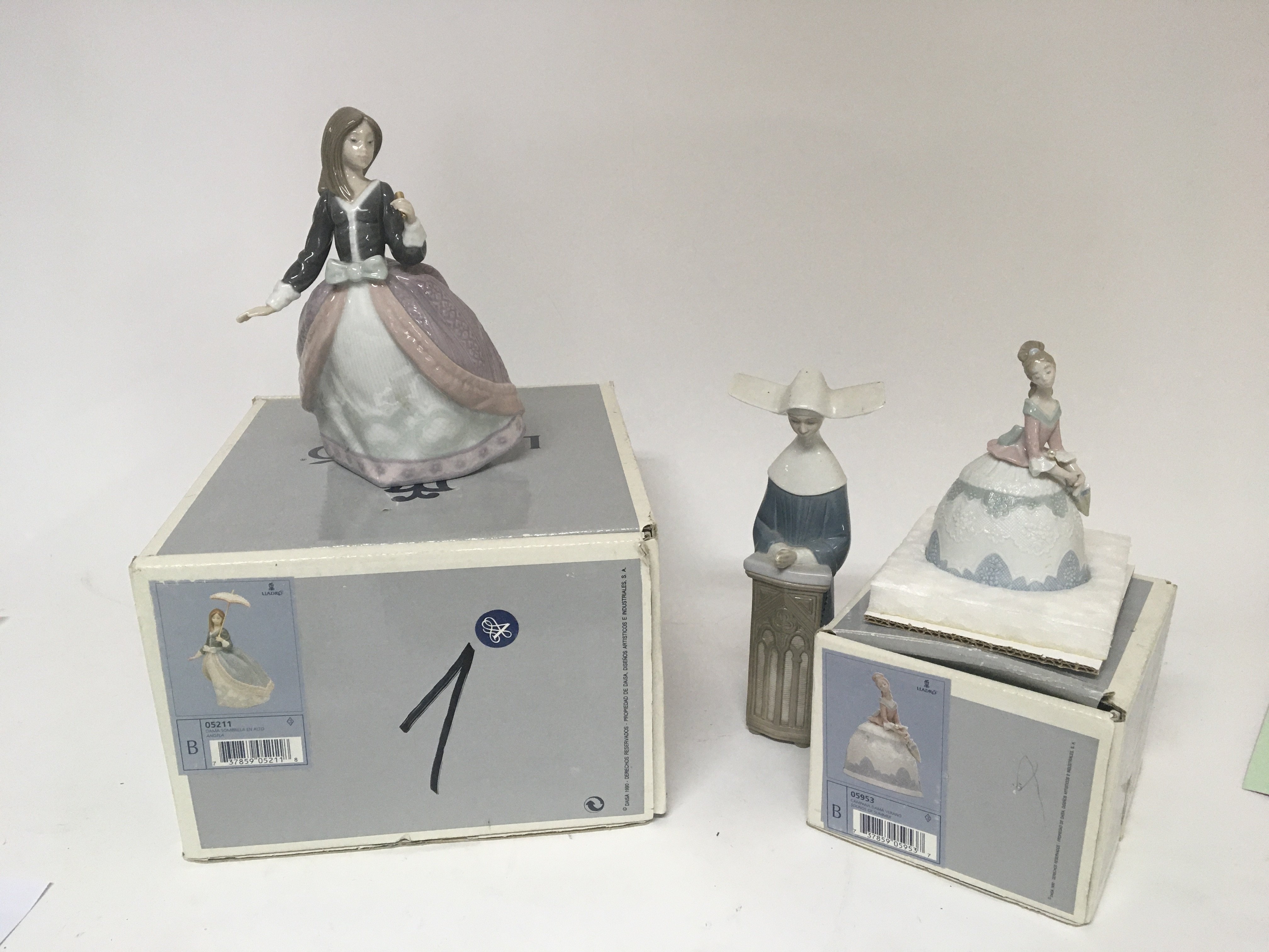 Two boxed Lladro figures Angela Sounds of Summer a