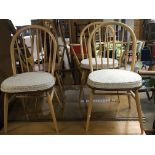 Four blonde Ercol dining table & chairs including