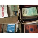 Four boxes of railway books together with timetables and various working manuals