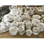 A collection of Royal Albert tea and dinnerware in