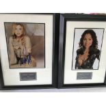 Two framed and glazed signed publicity prints of M