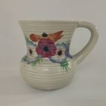 A Clarice Cliff Newport pottery handled vase/jug w