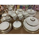 A Royal Doulton Monaco pattern tea, dinner and coffee service.