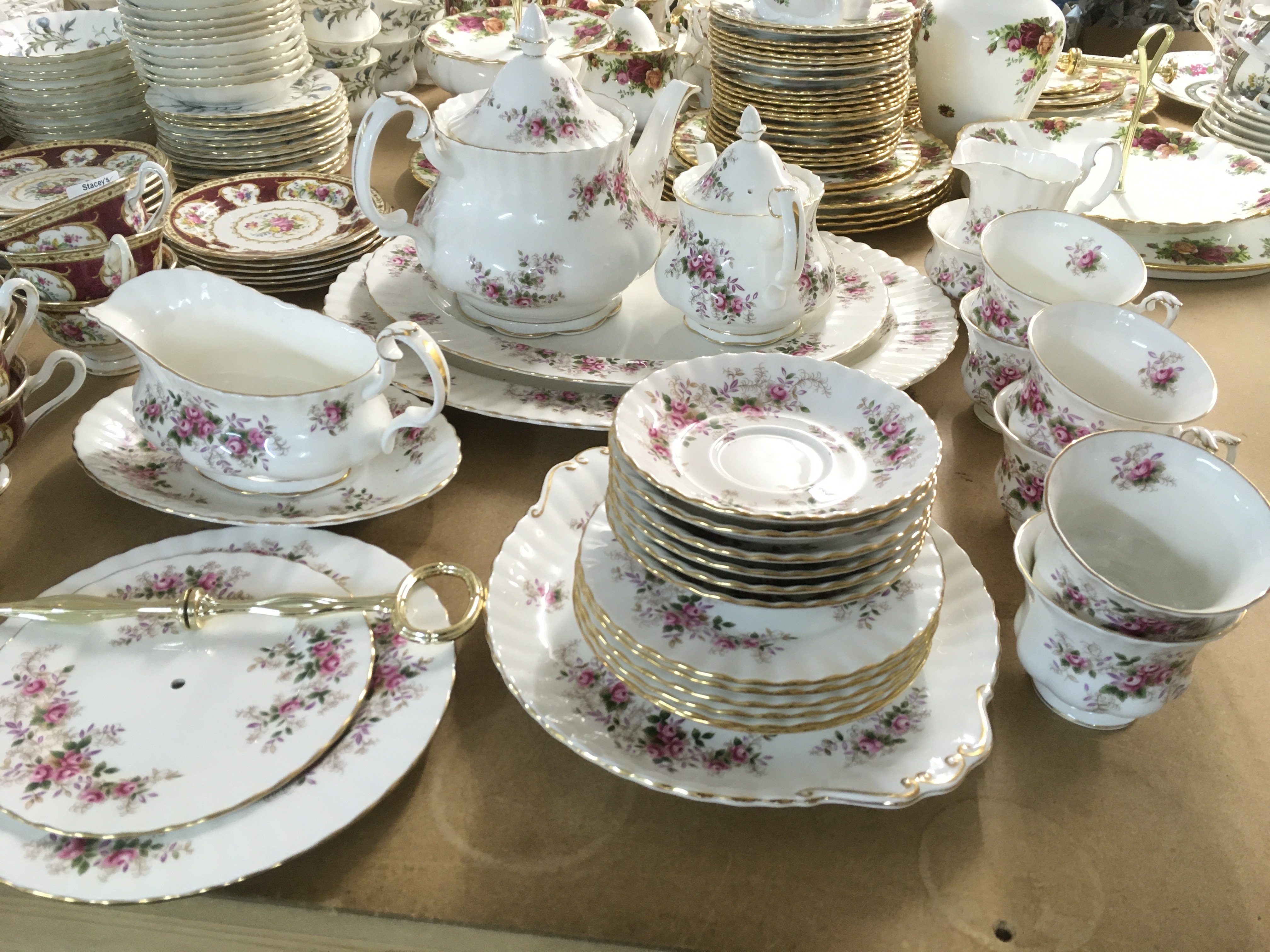 A collection of Royal Albert tea and dinnerware in