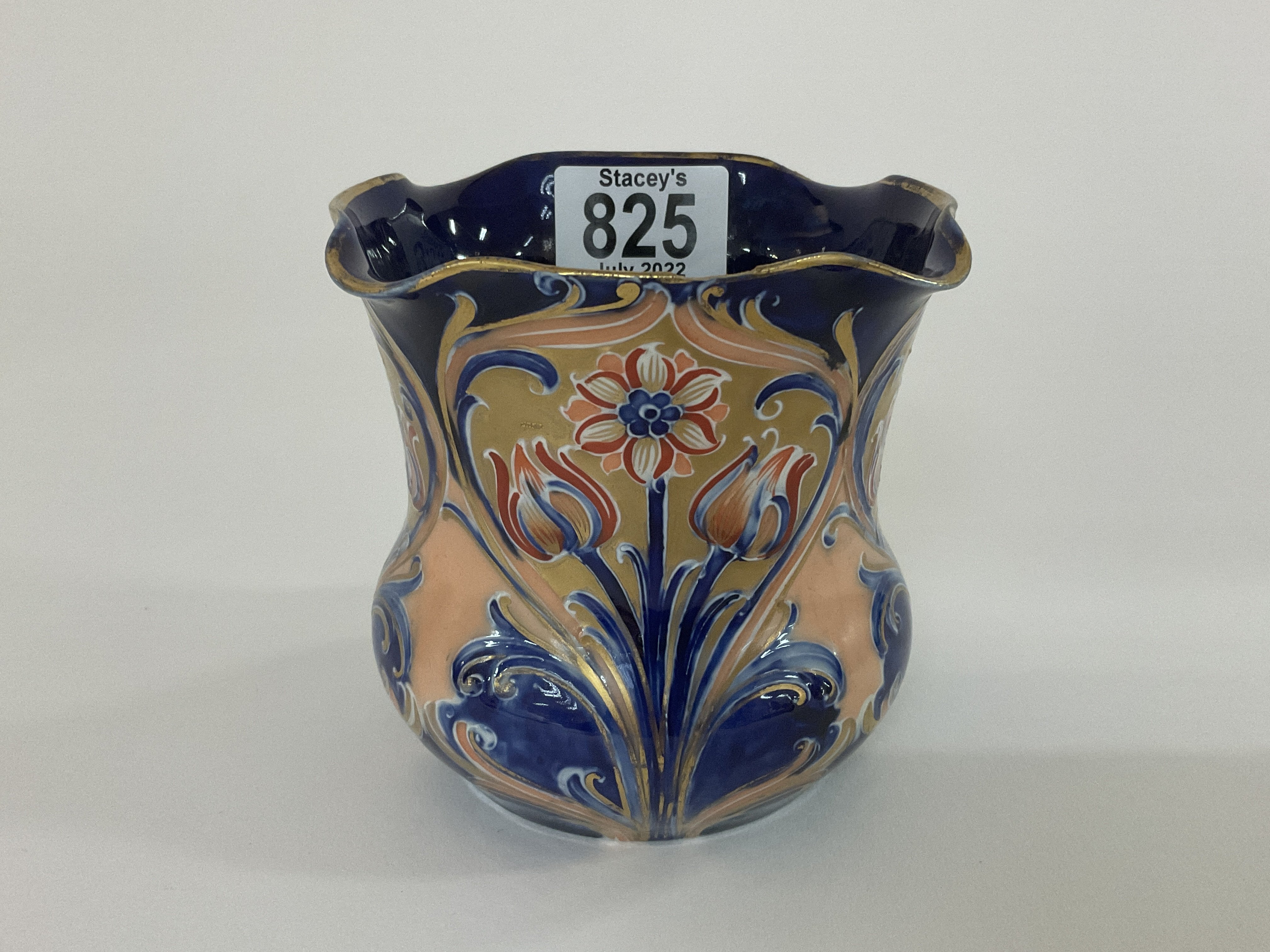 A Moorcroft Macintyre fluted rim planter with Alah