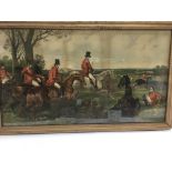 A set of three Victorian hunting prints by J.F. Herring Senior, approx 77cm x 46cm.