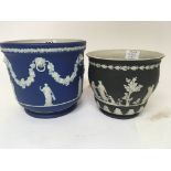 Two Wedgwood jardinieres decorated with classical