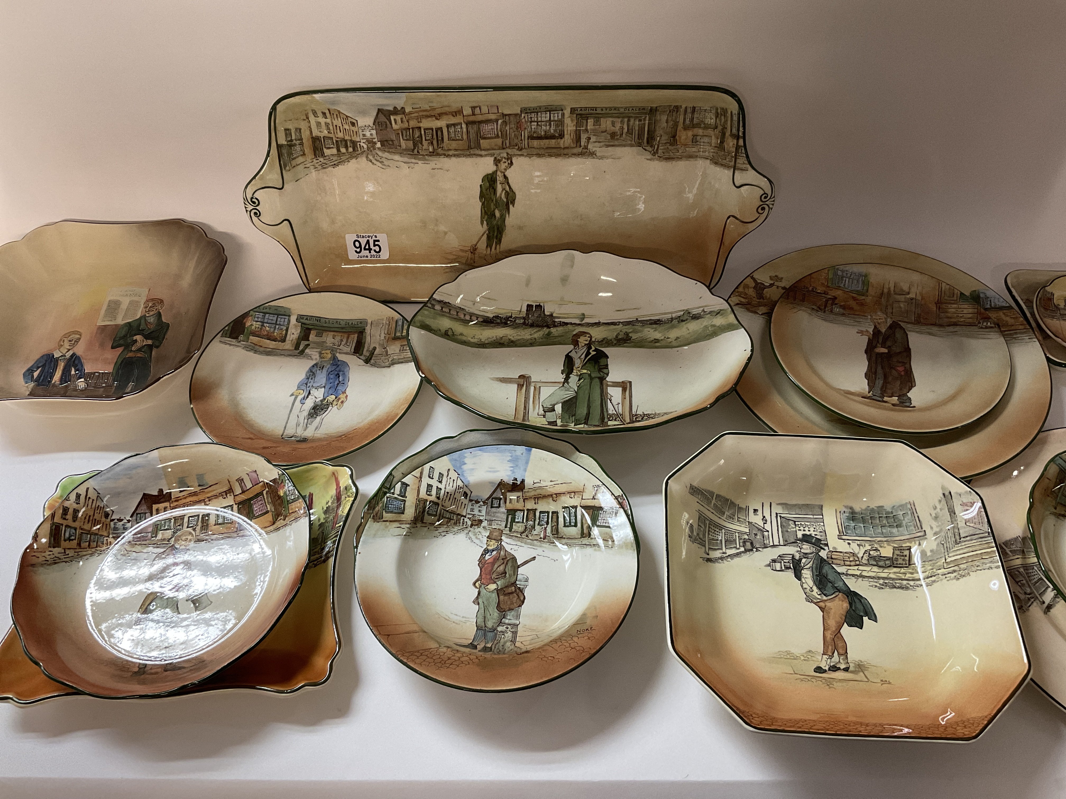 A collective lot of Royal Doulton Dickens ware, in