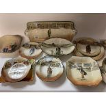 A collective lot of Royal Doulton Dickens ware, in