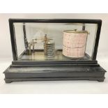 Antique Woods Barograph with paper