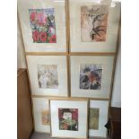 Pauline Bewick, RHA, 7 original framed prints with