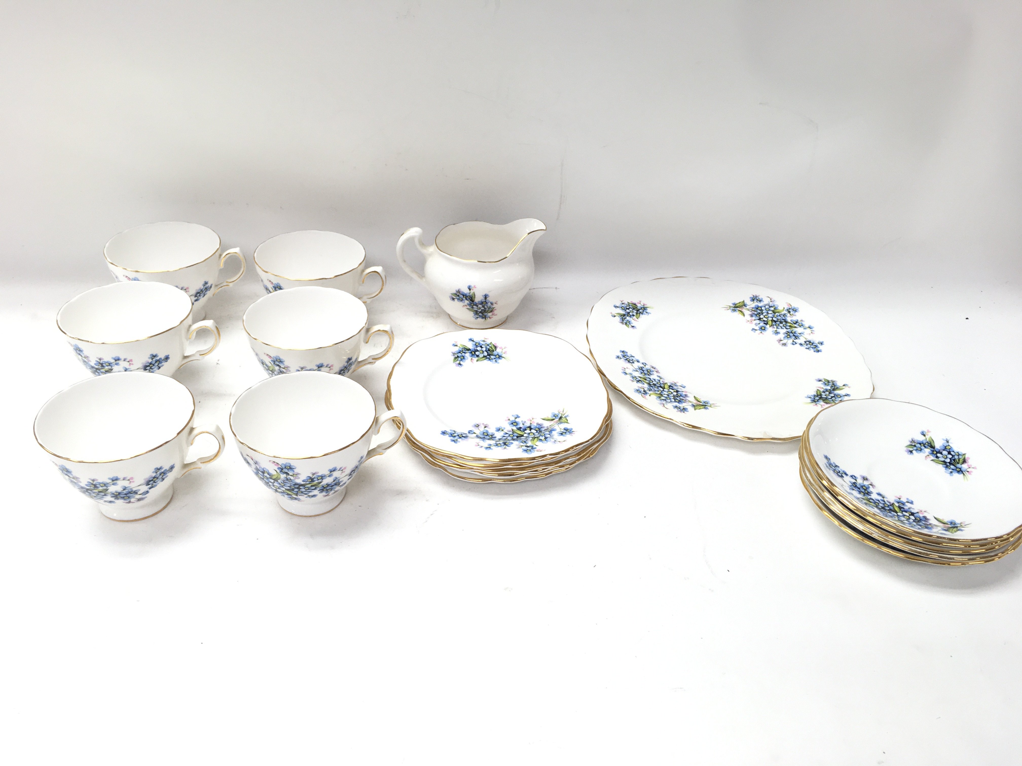 Fine China part tea set with Royal Vale pattern.