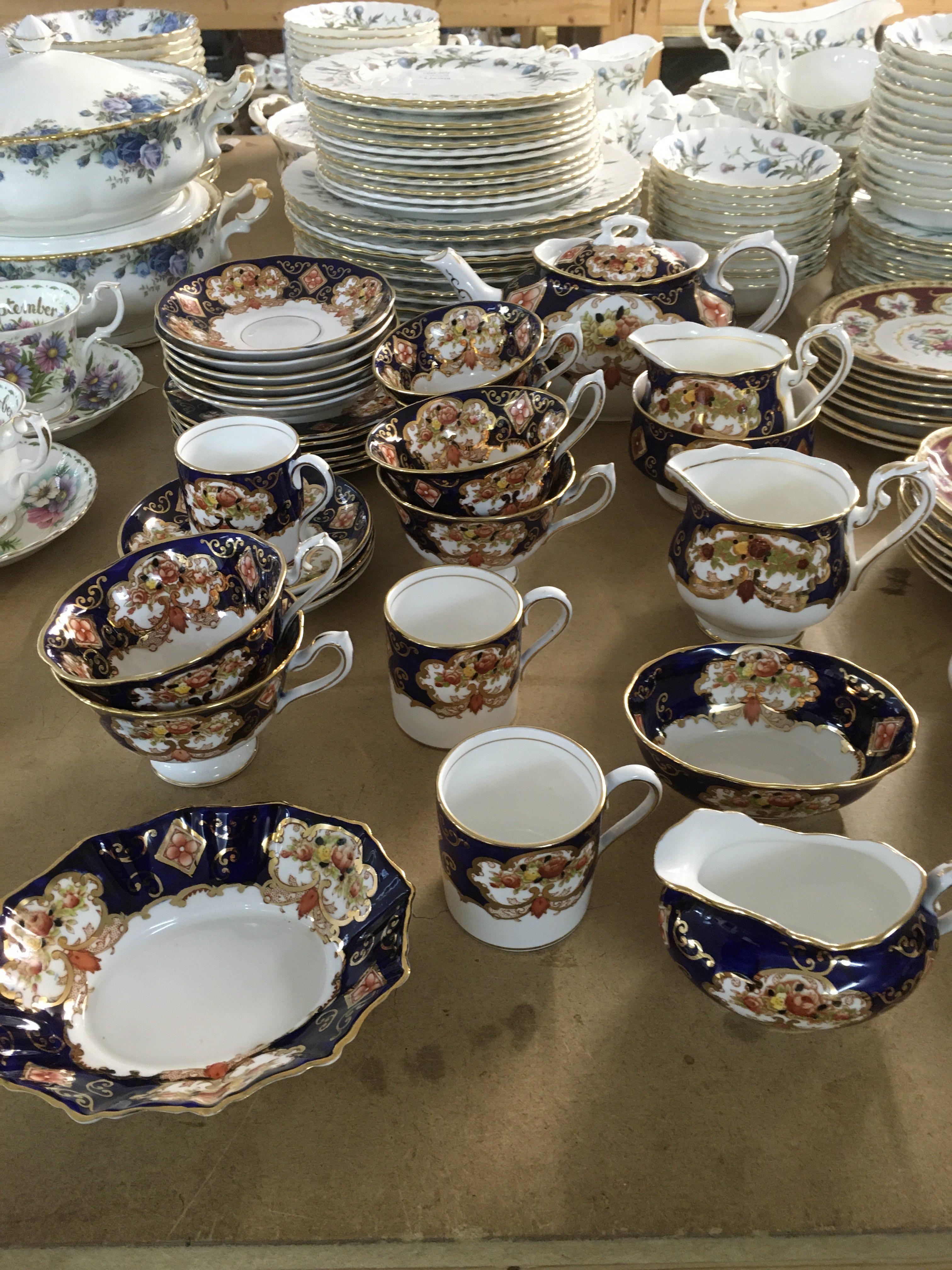 A collection of Royal Albert teaware in Heirloom p