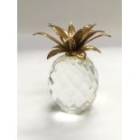 A Swarovski crystal pineapple, approx height 11cm.