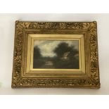 P.Nasmyth 1787-1831, gilt framed oil painting cott